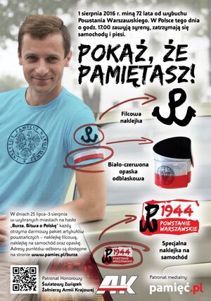 plakat akcji „Burza. Bitwa o Polskę”