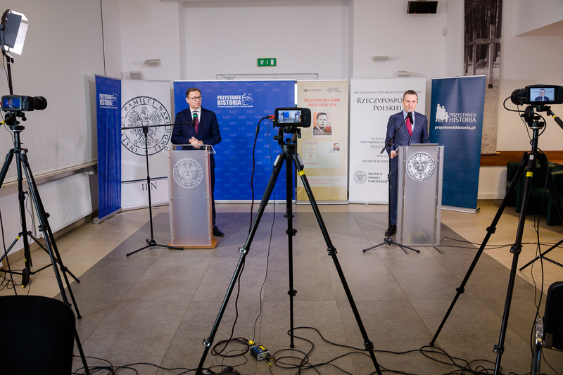 Konferencja prasowa online z udziałem prezesa IPN dr. Jarosława Szarka dotycząca nowego portalu IPN edukacja.ipn.gov.pl – 26 marca 2020. Fot. Sławek Kasper (IPN)