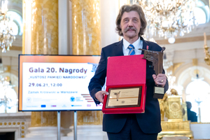 Jerzy Giza, laureat Nagrody IPN „Kustosz Pamięci Narodowej” z 2021 roku – Warszawa, 29 czerwca 2021. Fot. Sławek Kasper (IPN)