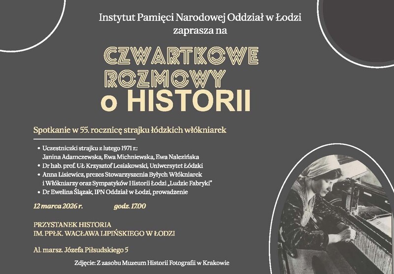 Czwartkowe Rozmowy o Historii - 12 marca 2026 r.