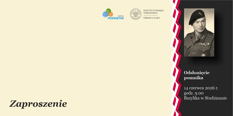 Upamiętnienie plut. Stanisława Sobczaka, żołnierza 10. Pułku Strzelców Konnych 1. Dywizji Pancernej - Poświętne, 14 czerwca 2026 r.