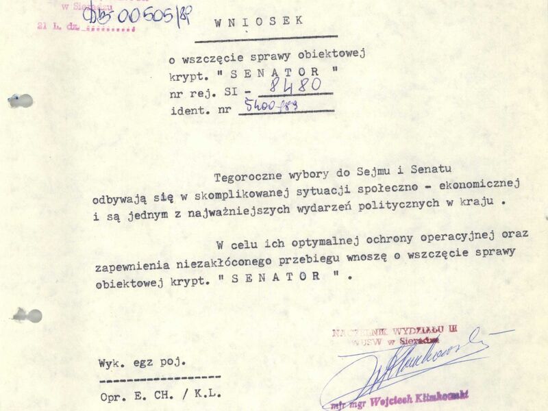 fragment dokumentu z Archiwum