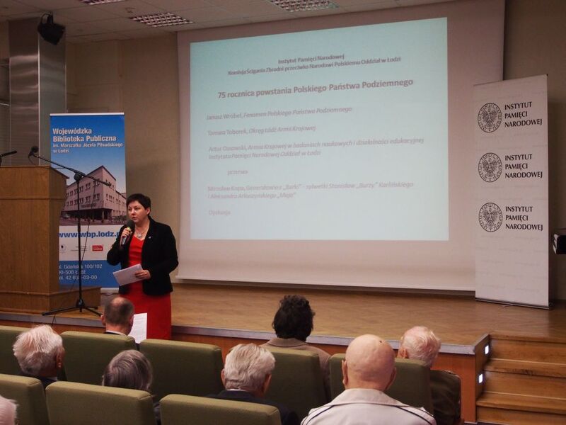 Wprowadzenie wygłosiła dr Joanna Żelazko, naczelnik Oddziałowego Biura Edukacji Publicznej IPN w Łodzi