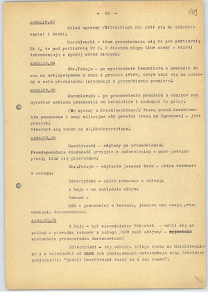 Kronika wydarzeń z terenu Łodzi, luty 1971 r., k. 59. (sygn. AIPN Ld pf 10/987, k. 109)