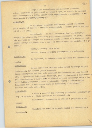 Kronika wydarzeń z terenu Łodzi, luty 1971 r., k. 60 (sygn. AIPN Ld pf 10/987, k. 110)