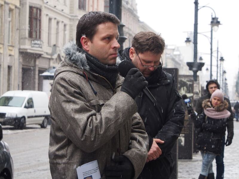 Prezentacji wystawy dokonał Artur Ossowski, pracownik Oddziałowego Biura Edukacji Publicznej IPN w Łodzi 