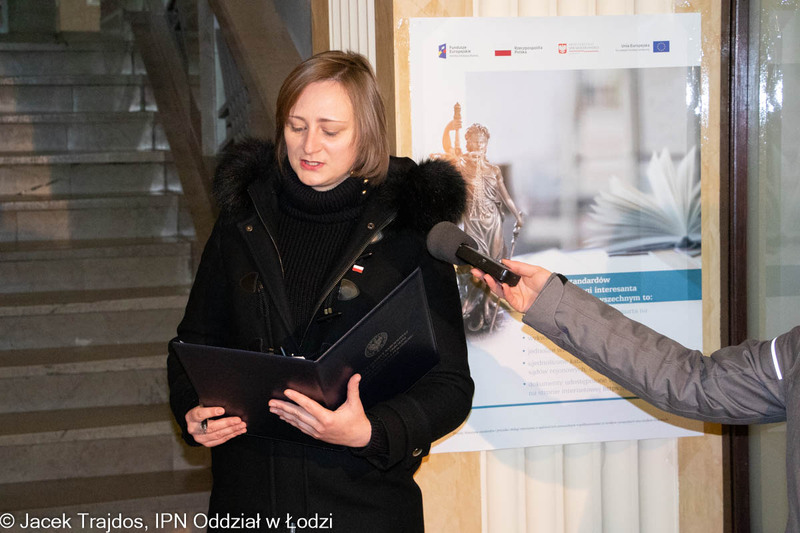 Uroczystość odsłonięcia tablicy upamiętniającej kpt. Stanisława Sojczyńskiego ps. Warszyc i jego podkomendnych – Łódź, 19 lutego 2022 r.