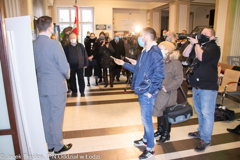 Uroczystość odsłonięcia tablicy upamiętniającej kpt. Stanisława Sojczyńskiego ps. Warszyc i jego podkomendnych – Łódź, 19 lutego 2022 r.