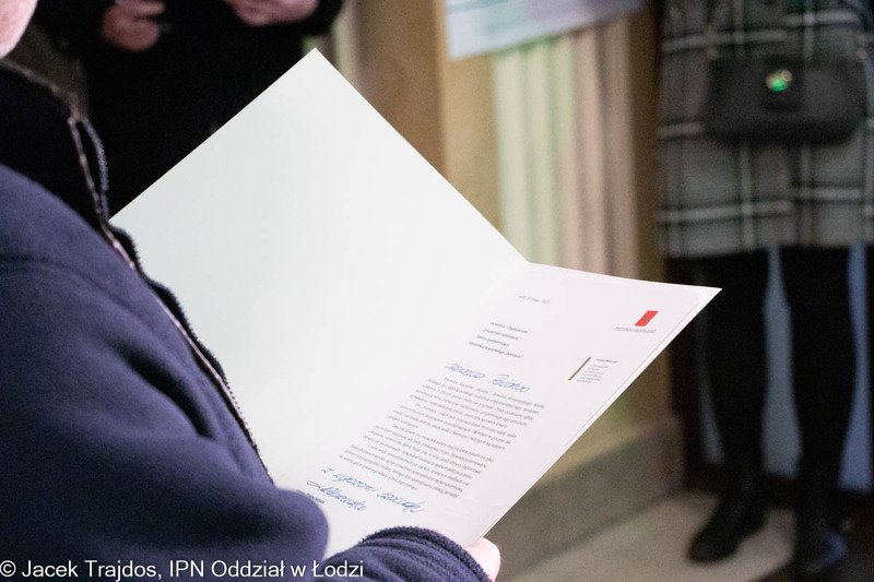 Uroczystość odsłonięcia tablicy upamiętniającej kpt. Stanisława Sojczyńskiego ps. Warszyc i jego podkomendnych – Łódź, 19 lutego 2022 r.