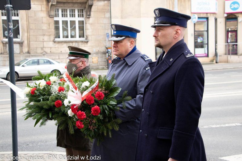 Uroczystość odsłonięcia tablicy upamiętniającej kpt. Stanisława Sojczyńskiego ps. Warszyc i jego podkomendnych – Łódź, 19 lutego 2022 r.