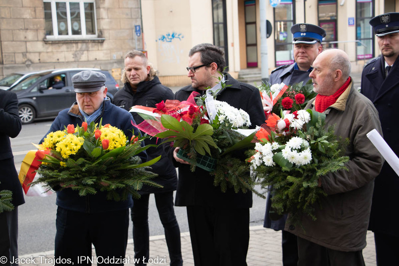 Uroczystość odsłonięcia tablicy upamiętniającej kpt. Stanisława Sojczyńskiego ps. Warszyc i jego podkomendnych – Łódź, 19 lutego 2022 r.