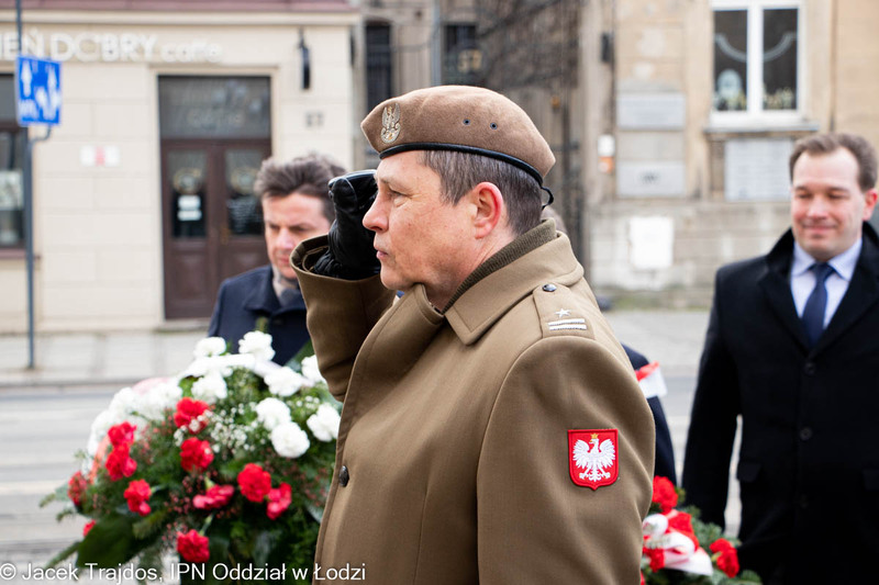 Uroczystość odsłonięcia tablicy upamiętniającej kpt. Stanisława Sojczyńskiego ps. Warszyc i jego podkomendnych – Łódź, 19 lutego 2022 r.