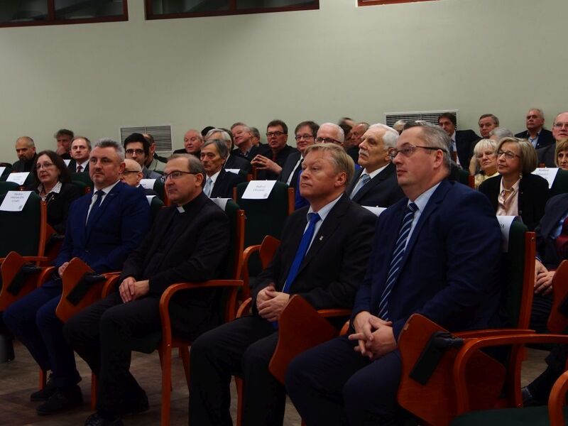 Od prawej: Witold Gerlicz, Waldemar Krenc, ks. prał. dr Zbigniew Tracz, Zbigniew Kręcisz