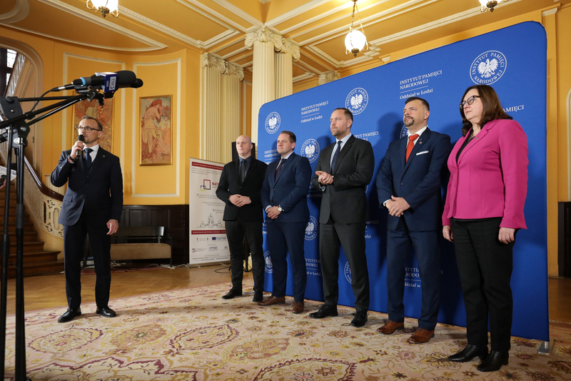 Briefing prasowy Prezesa IPN dr. Karola Nawrockiego – Łódź, 27 listopada 2023 r. Fot. Mikołaj Bujak (IPN)